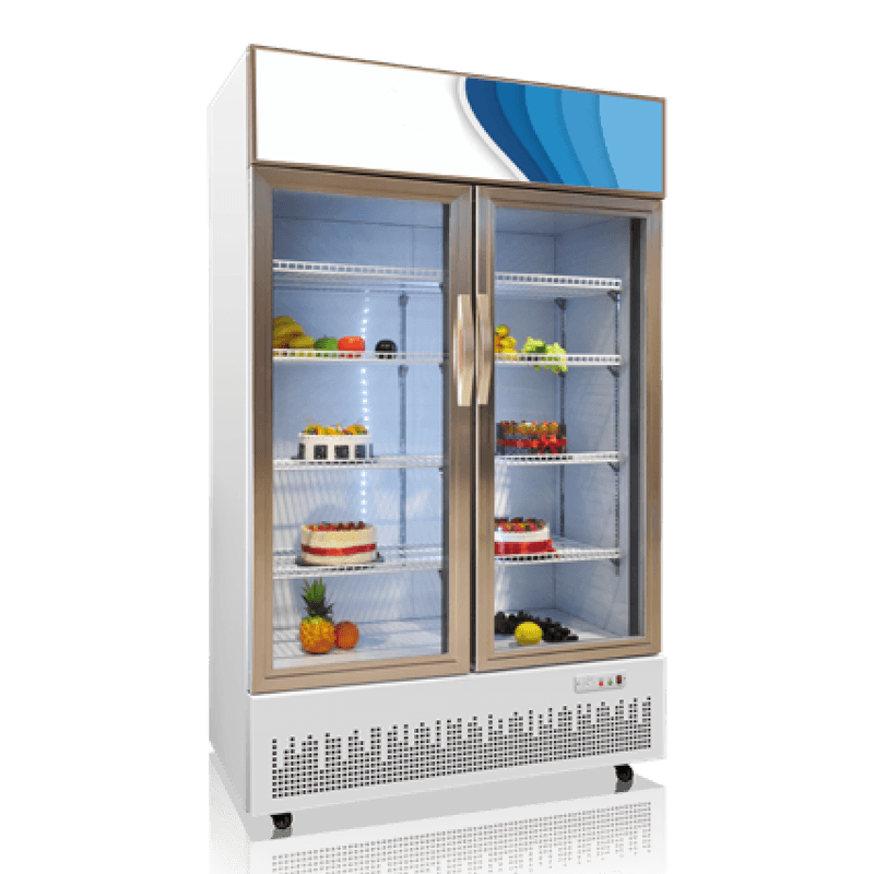 低騒音スライドドアディスプレイ冷凍庫